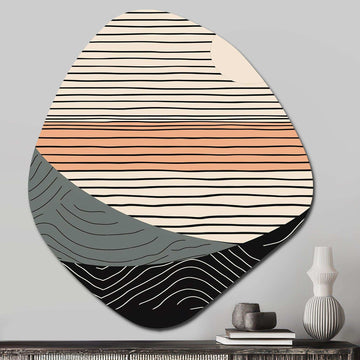 Simple Horizon III - Asymmetric Metal Wall Art
